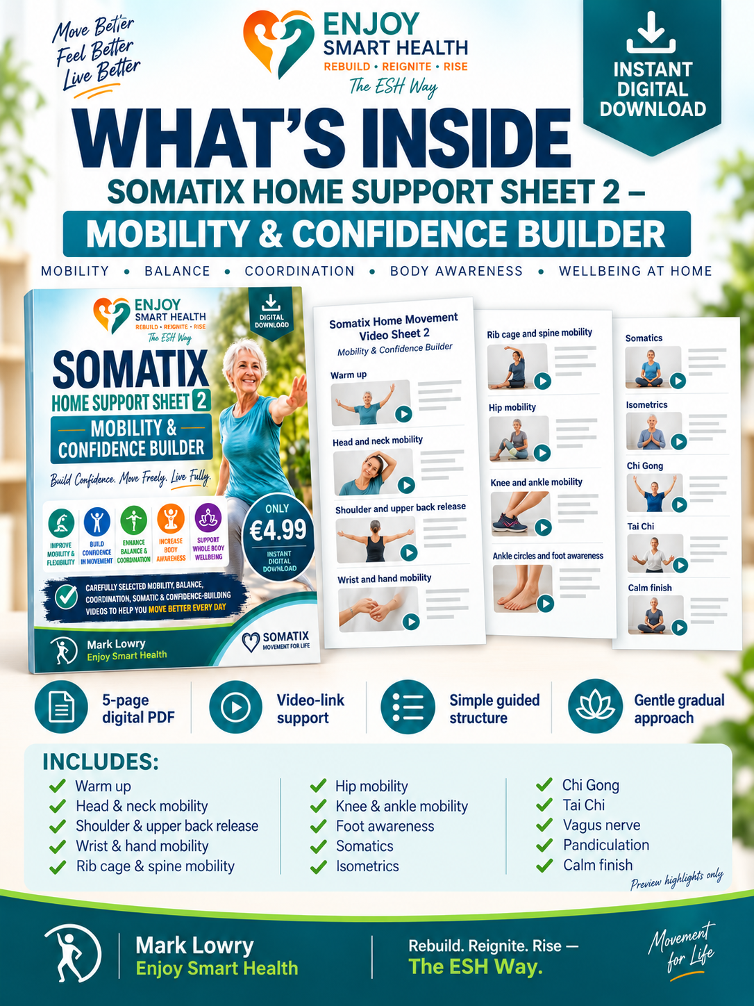 Balance & Stability Exercises PDF | Somatix Sheet 2