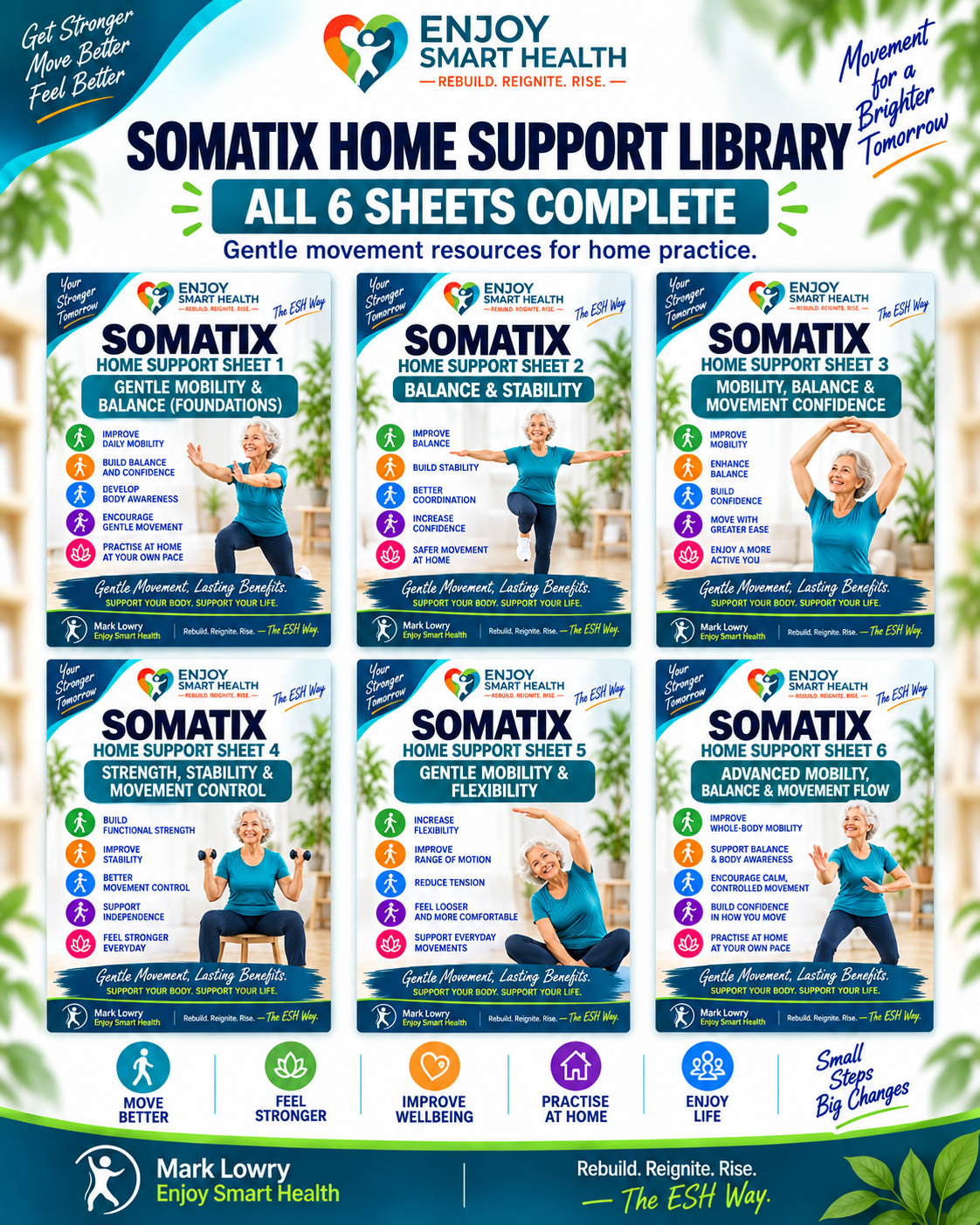 Somatix Home Support Library — Complete 6-Sheet Bundle