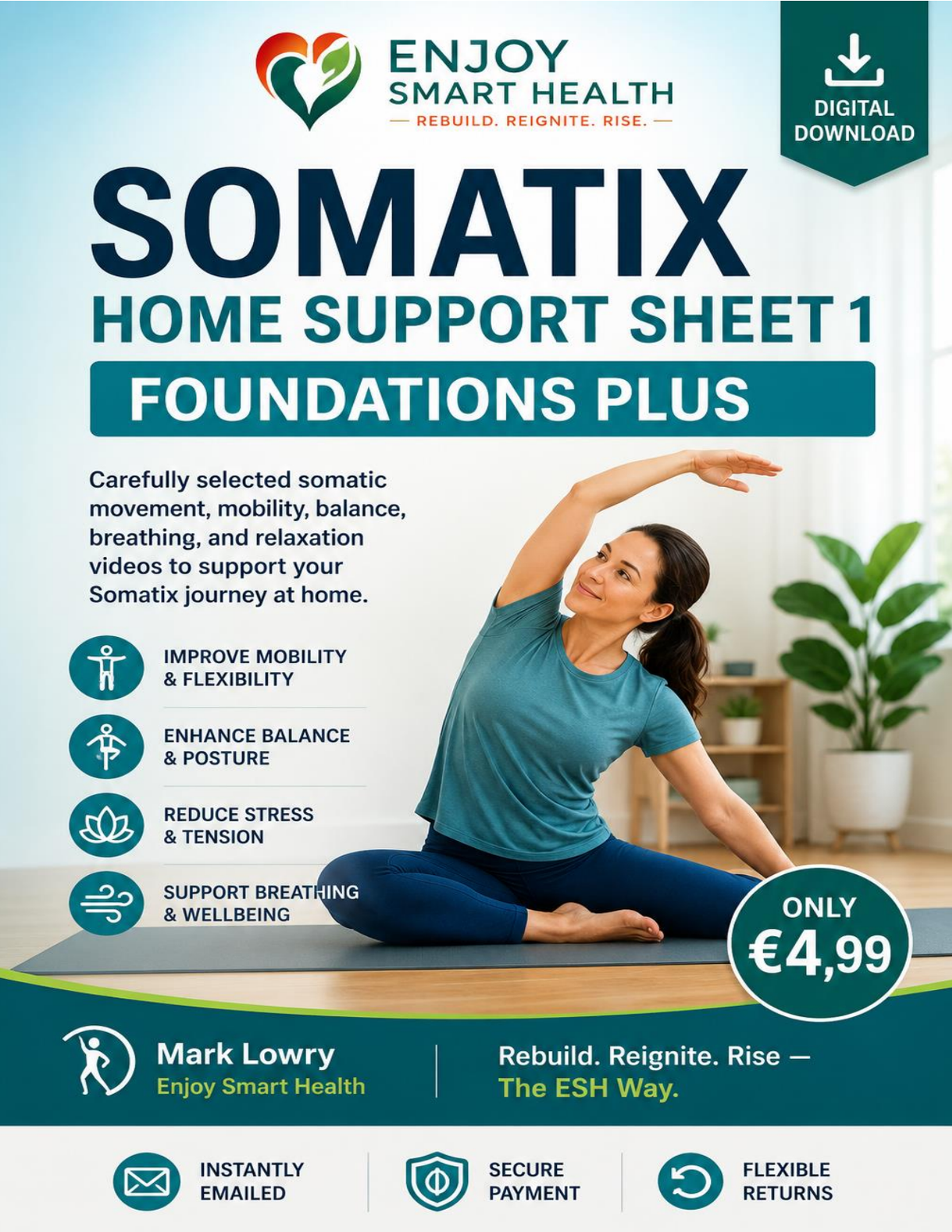 Gentle Mobility & Balance Exercises PDF | Somatix Foundations Sheet 1
